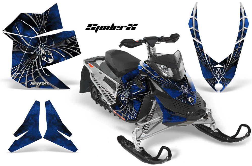 Skidoo REV XP Graphics Kit SpiderX Blue